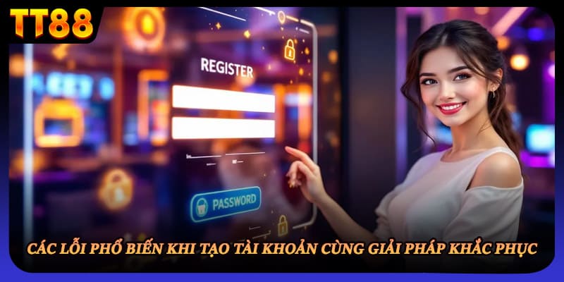 Các lỗi phổ biến khi tạo tài khoản cùng giải pháp khắc phục